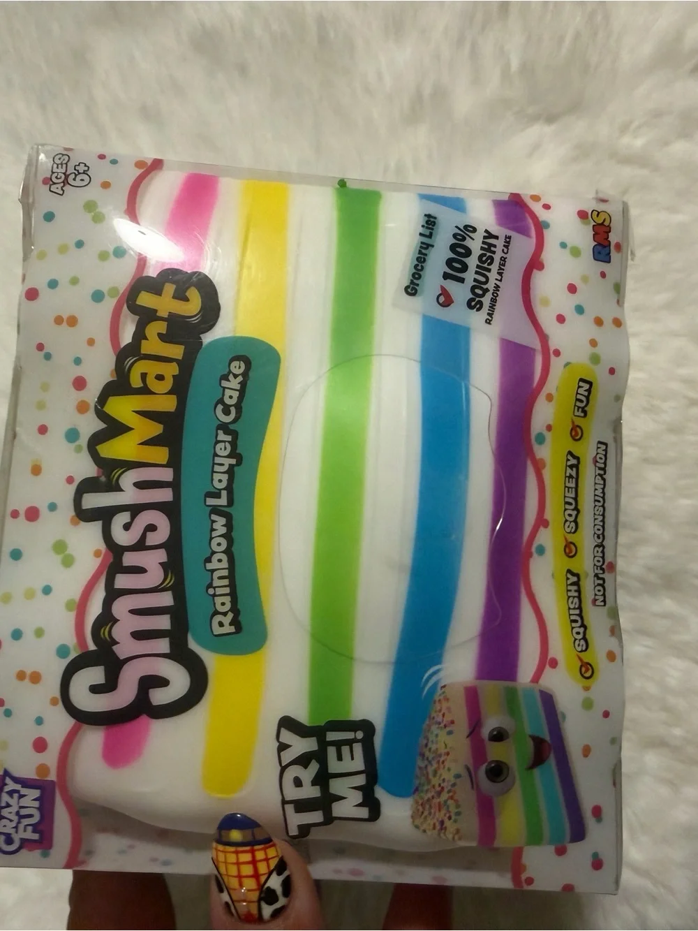 Rainbow Layer Cake Squishy Toy - Multicolor